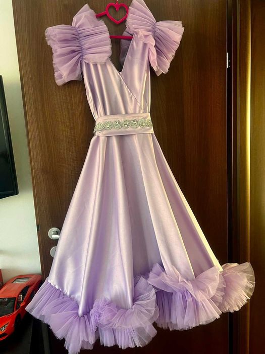 Rochie lila făcută pe comandă