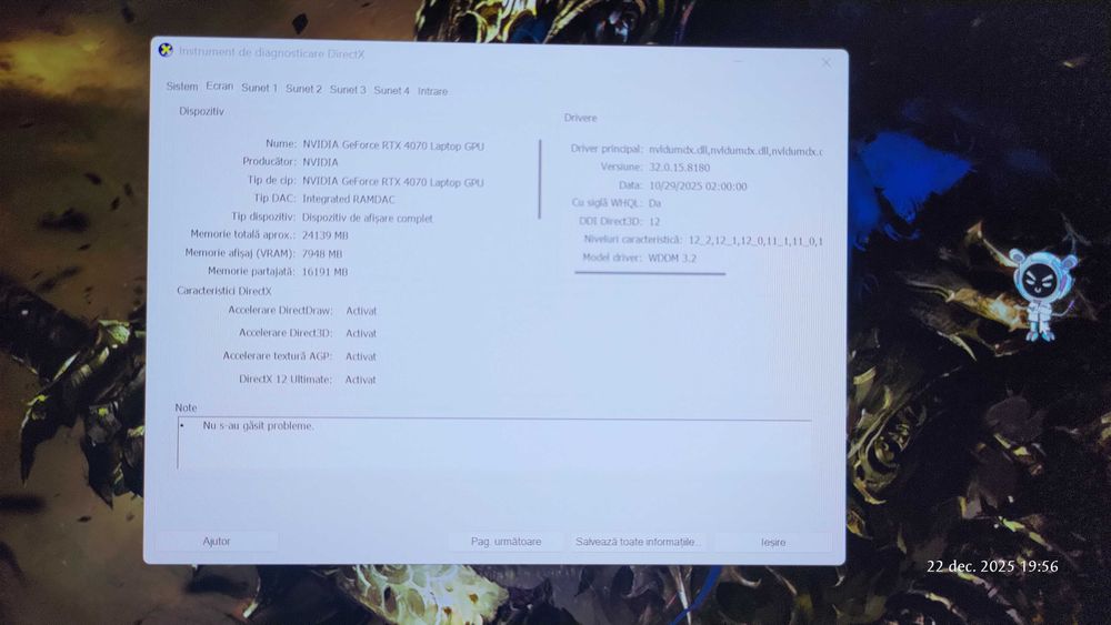 Laptop Asus ROG Strix G16 2023, i9 14th gen, 32 gb ram 5600, 4070 8 gb