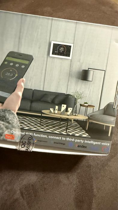 Termostat incalzire pardoseala WiFi Negru, LCD 4.8 inch, Touchscreen, Smart