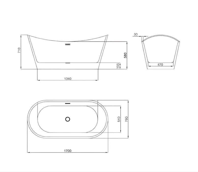 Cada freestanding 170x70