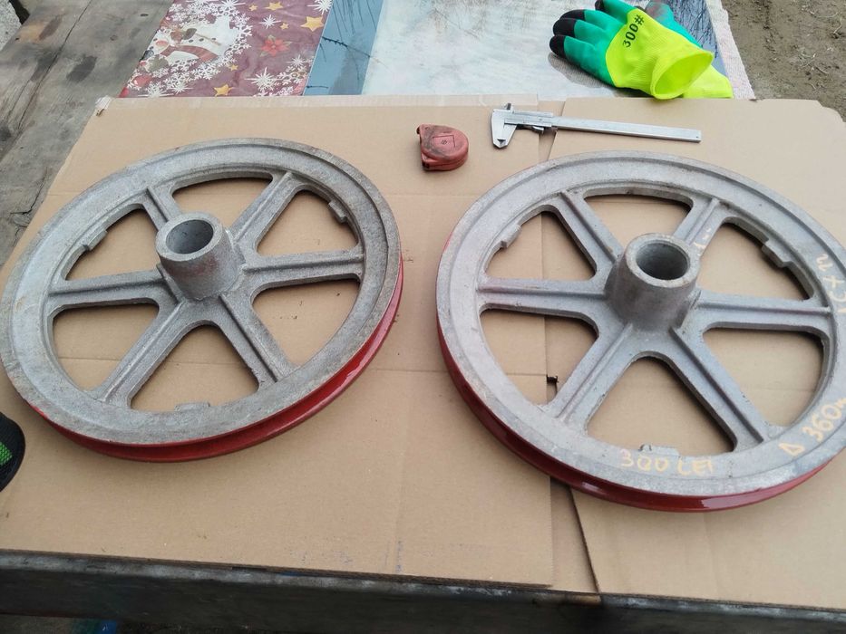 Fulie cu o curea 36 cm diametrul de aluminiu