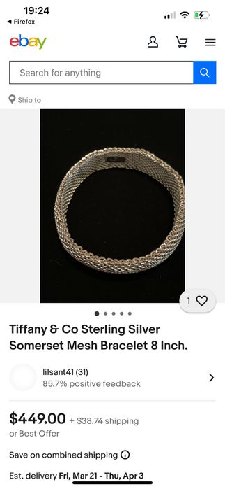 Set Bratara flexibila si inel Tiffani&Co din argint 925 model deosebi