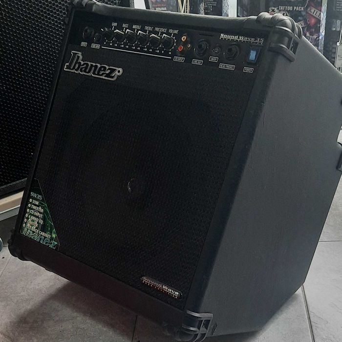 Ibanez miKro GSRM20B-WNF Walnut cu amplificator Ibanez SW35 Soundwave