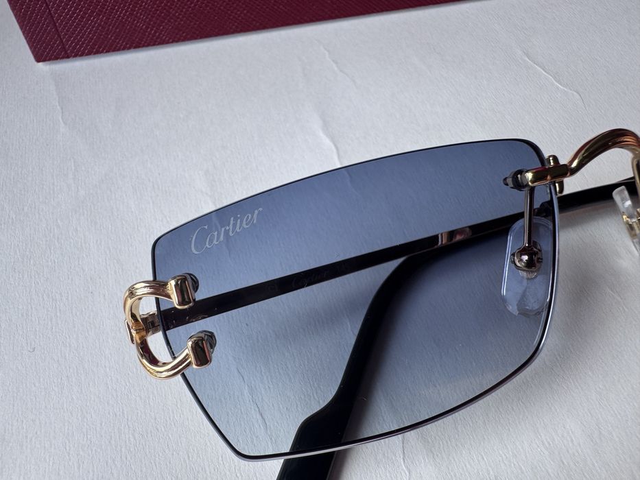 Ochelari de soare Cartier Rectangle-Rimless CT0550S 56-18 140, Noi