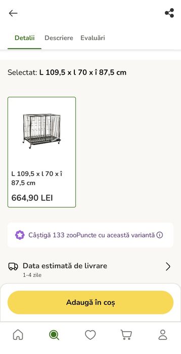 Cușcă metalica pentru caini