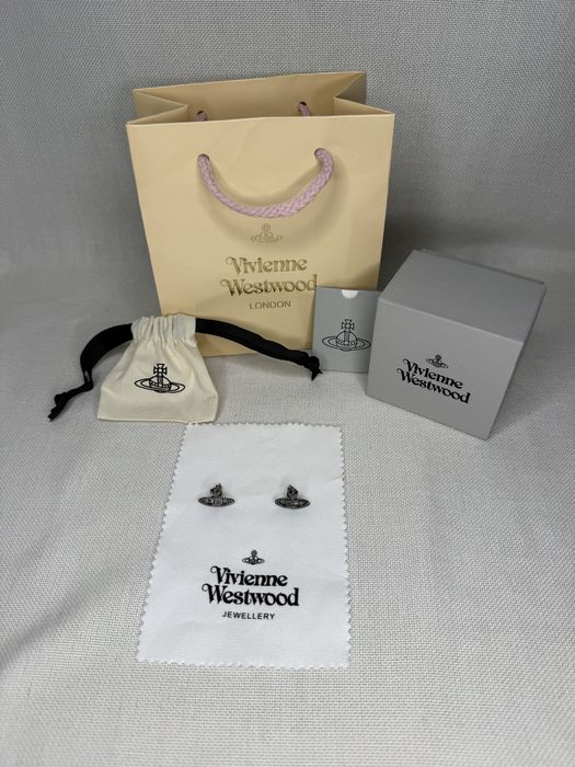 Cercei VIVIENNE Westwood ”mini bas relief”, negru