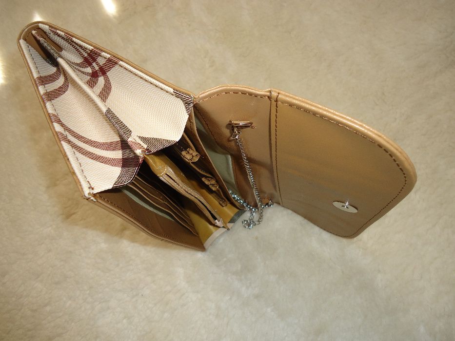 Portofel plic dama lant gunmetal piele ecologica 13 compartimente