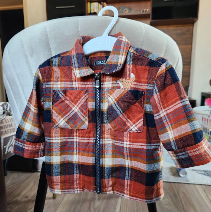 Рубашка тёплая мягкая на молнии Next