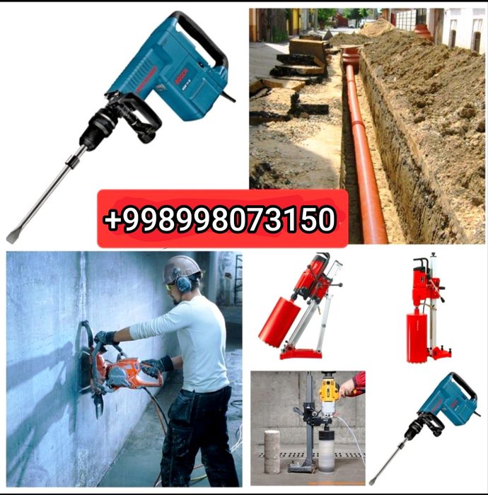 Perforator xizmati teshik teshish beton kesish Arrada eshik ochish
