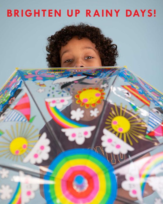 Прозрачни детски чадъри с 4 весели дизайни