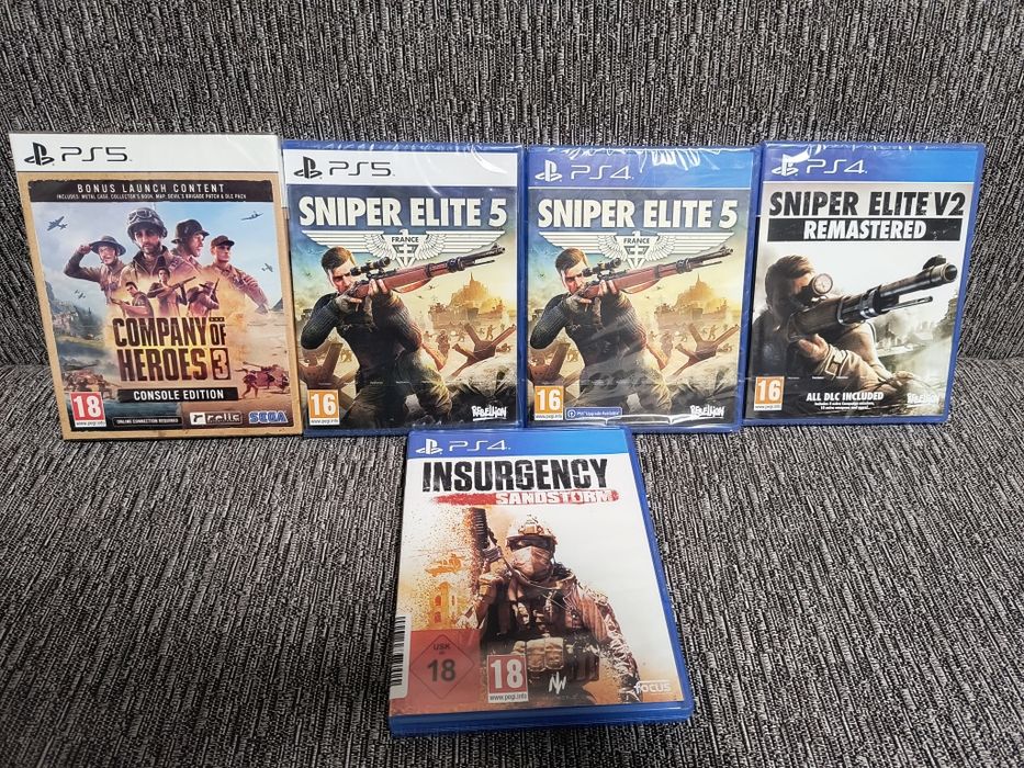 Sniper Elite 5,V2 ,Company of Heroes 3, Insurgency Sandstorm PS4 PS5