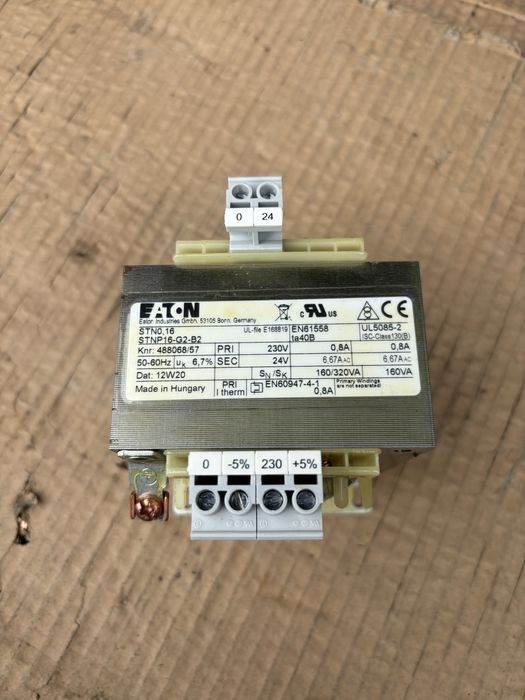 Transformator de tensiune EATON 230V-24V AC, 160VA Nou