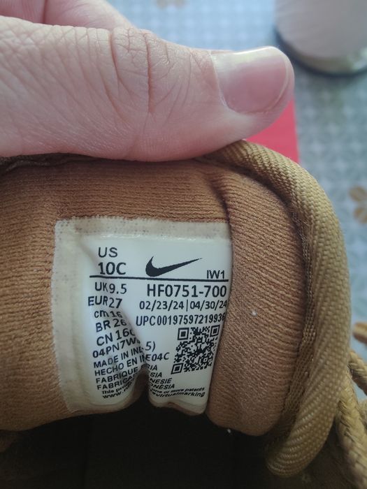 Детские кожаные ботинки Nike, размер 10c