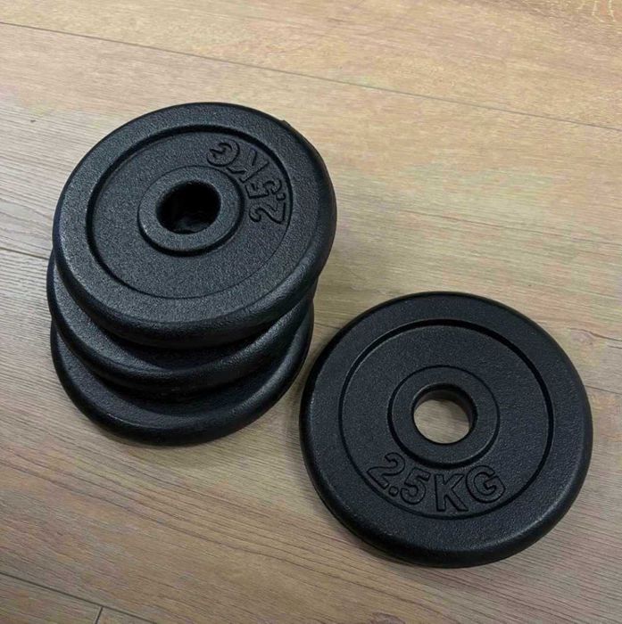 Set 4 discuri din fonta pentru haltere DHL - 4x2,5kg (10kg) - Noi!