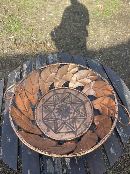 Cos de fructe din cupru