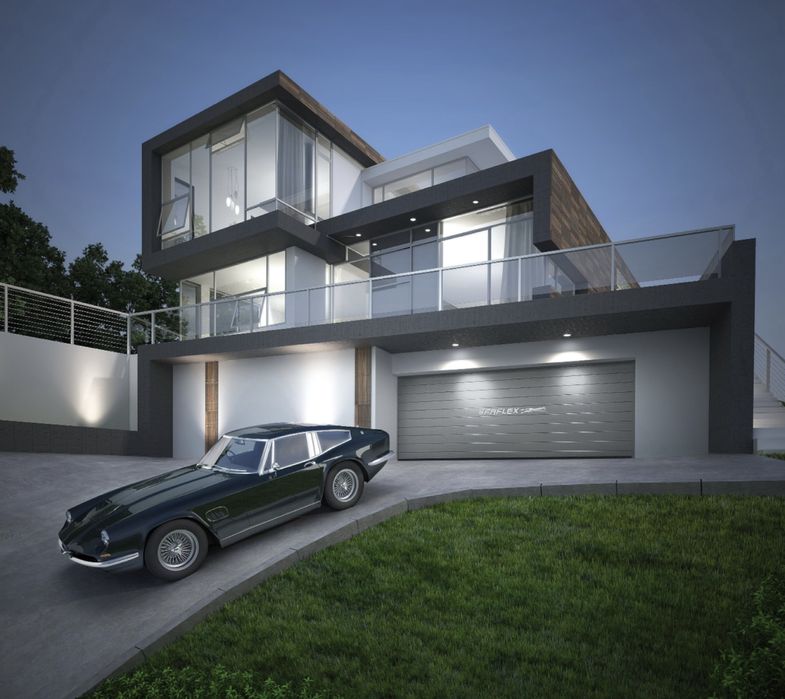 Скоростные автоматические ворота в Паркинг Efaflex (Германия) до 3м/с