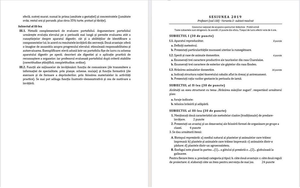 Zootehnie. Sinteze si subiecte rezolvate pentru Titularizare si Definitivat – Set 2 volume – Profesori (cod 150) si Maistri instructori (cod 151)