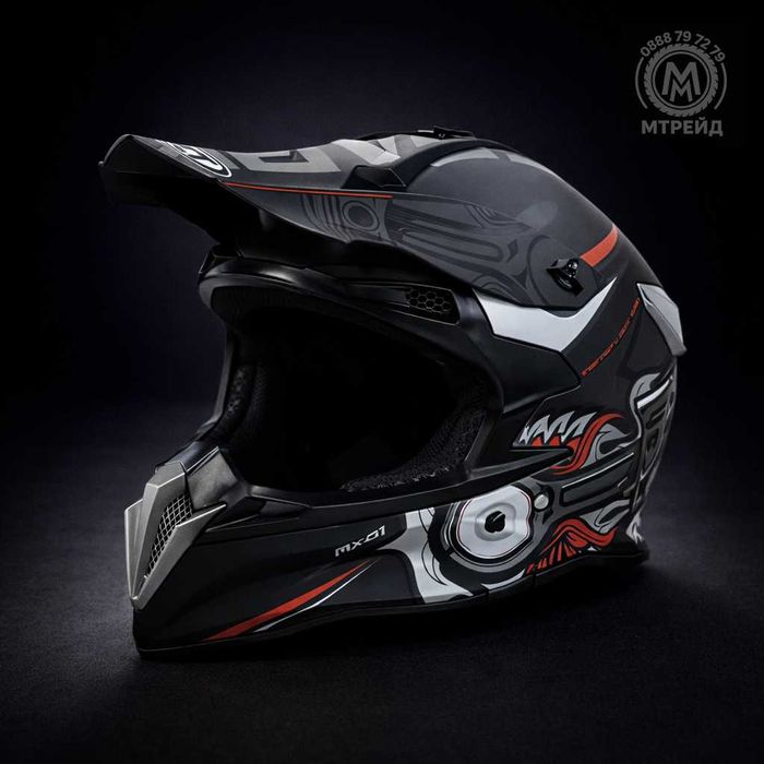 Кросова каска SPARK, Full Face, DOT Сертификат, Размер: S; M; L; XL