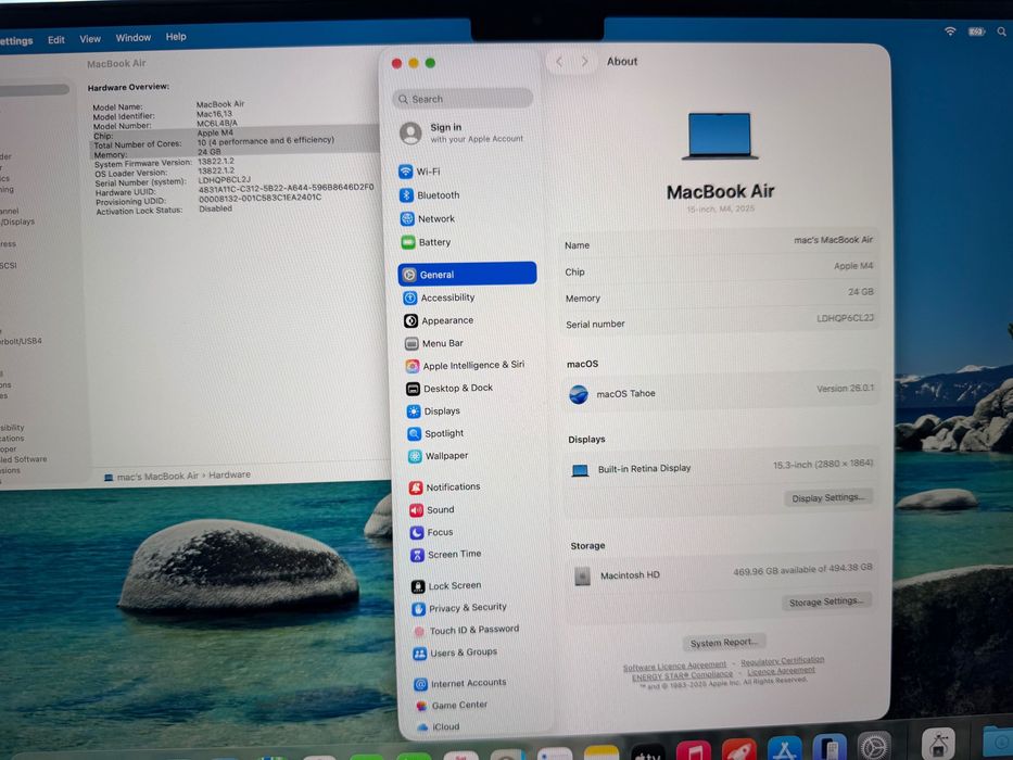 MacBook Air 15" M4 Chip 10-CPU, 10-GPU, 24GB RAM, 512GB SSD В ГАРАНЦИЯ