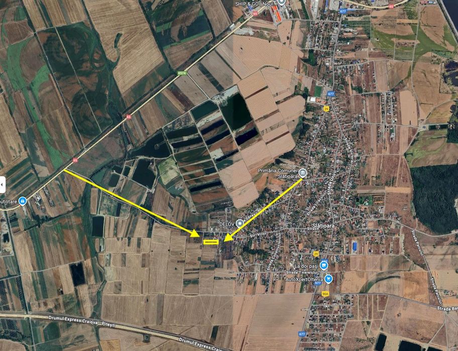 Teren intravilan în Slătioara lângă Slatina și râul Olt - 3.250 m2