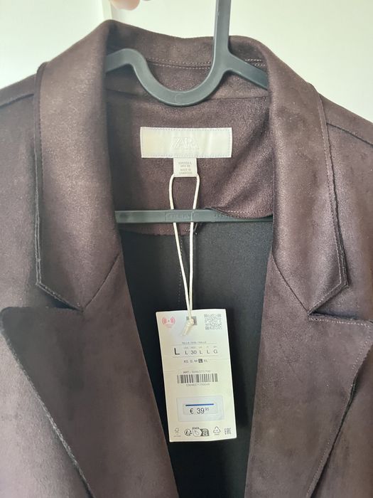 Ново сако Zara, L, имитация велур