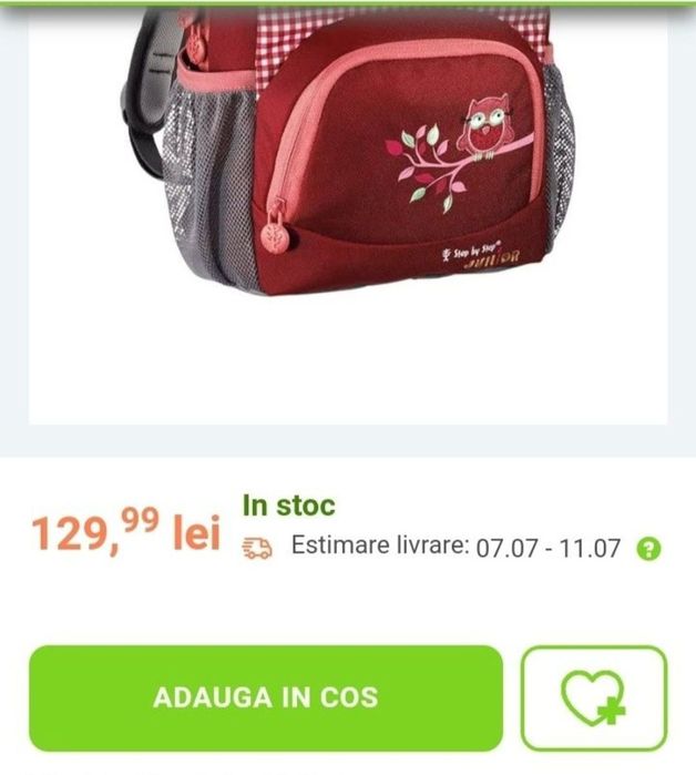 ghiozdan nou gradinita step by step original sigilat