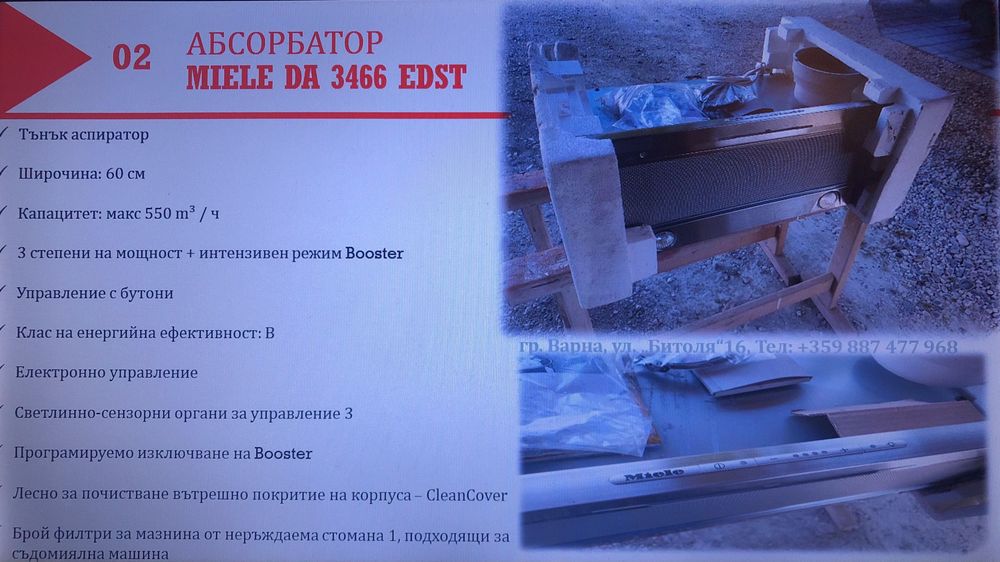 Абсорбатор Miele DA 3466 EDST