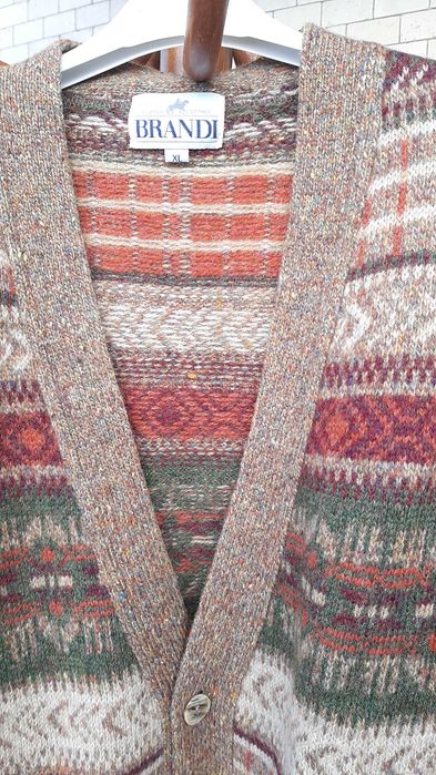Cardigan barbatesc, nou, lana pura, L, nou, Mauritius