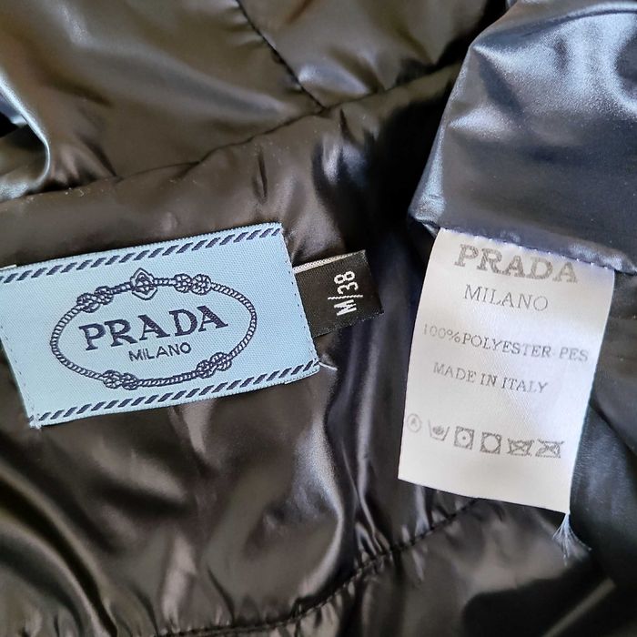 Дамски елек Prada грейка пухенка с качулка