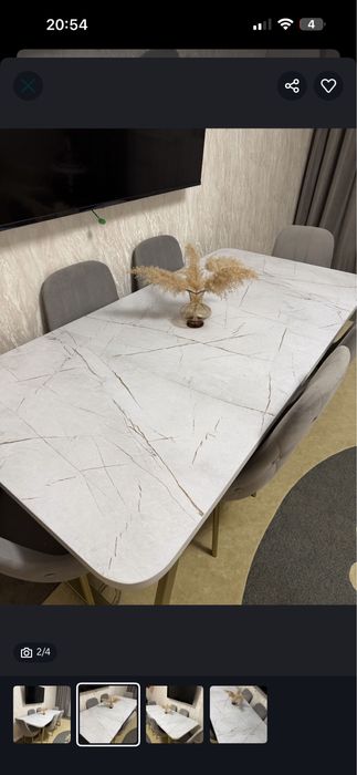 Стол со стульями 8 шт