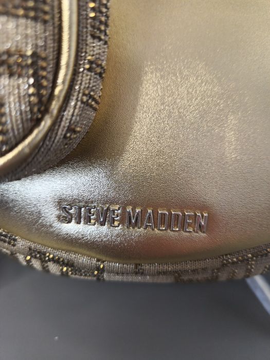 Оригинална дамска чанта Steve Madden - Бежова с кристали
