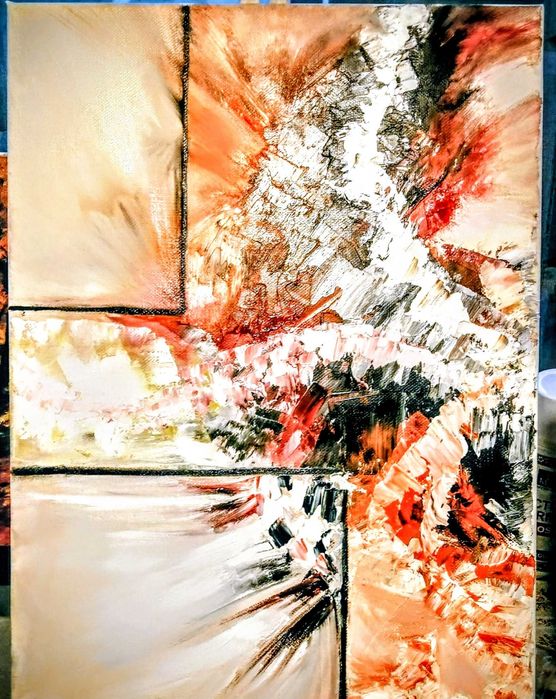 Авторска картина, абстрактна, масло върху платно