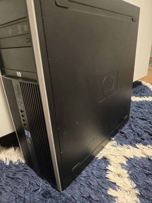 Sistem Complet PC Desktop HP Compaq + Monitor LG, Boxe, Cameră Web, Tastatură și Mouse