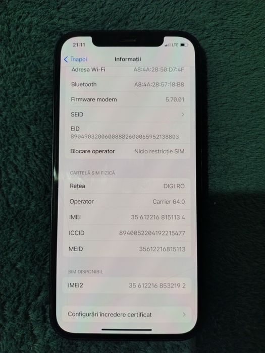 Vand iphone 12 ,128 g