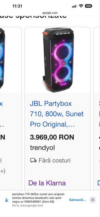 Boxa JBL Partybox 710, 800W, Original Pro