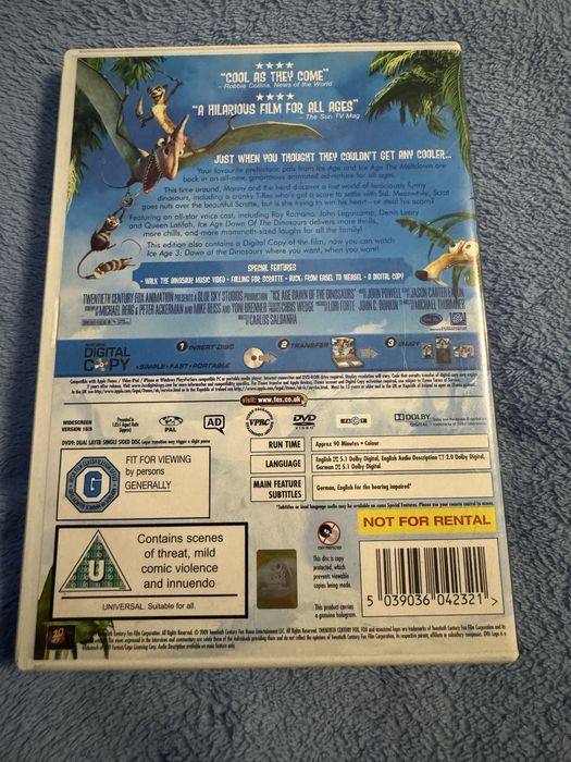 Ice age 3 dawn of the dinosaurs dvd c Английско и Немско ayguo