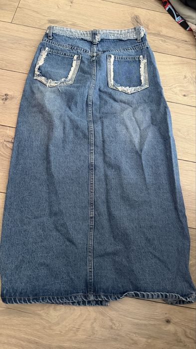 Джинсовая юбка длина миди