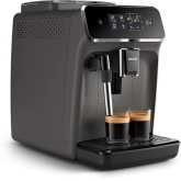 Espressor automat Philips EP2224/10, 2 Bauturi , Rasnita Ceramica, Sistem de Spumare a Laptelui, Ecran Tactil, Negru