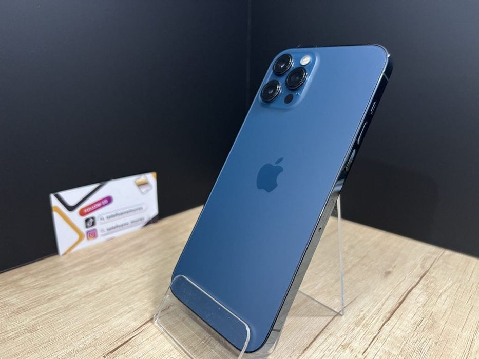 iPhone 12 Pro Max 256Gb Pacific Blue Second-Hand 3 ani garanție, Telef
