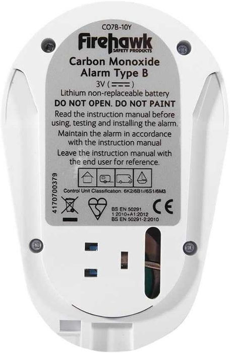 Detector Monoxid de Carbon Firehawk CO7B-10Y | Baterie Litiu 10 Ani | Alarmă CO | Nou