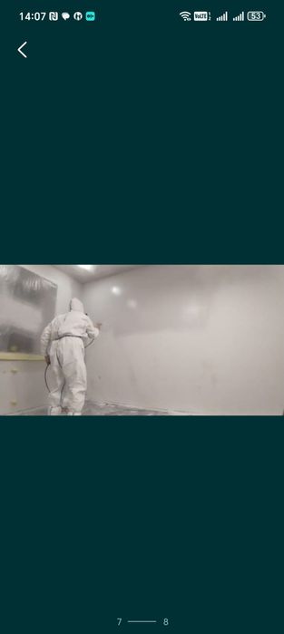 Шпатлевка, покраска стен