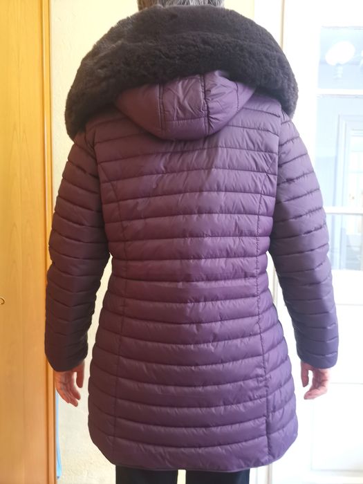 Scurtă fâș îmblănită cu glugă NOUĂ