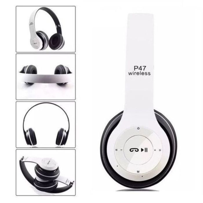 Безжични Bluetooth слушалки P47, Bluetooth 4.2+EDR, Вграден микрофон, MicroSD слот, MP3 плеър