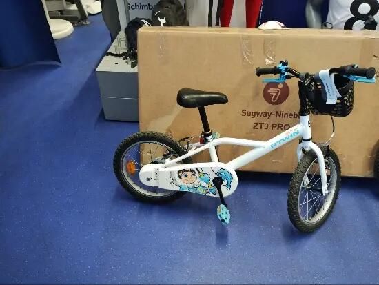 Bicicletă Inuit 100 16" alb copii 105 - 120 - (SecondHand) Decathlon