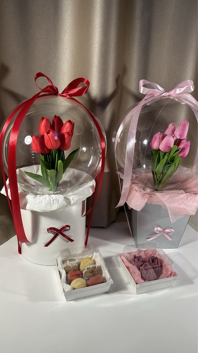 Бабл шары с тюльпаном