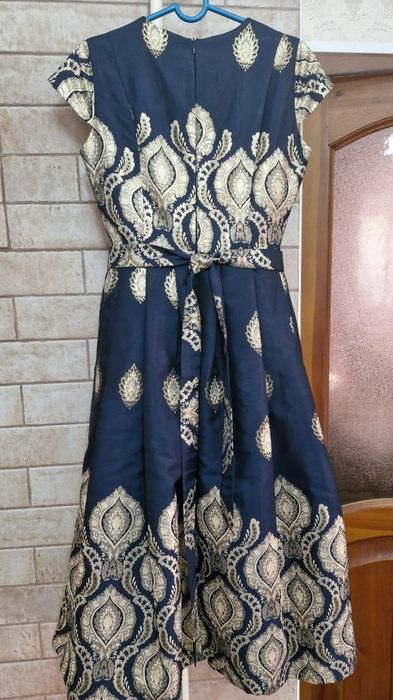 Платье нарядное темно-синие