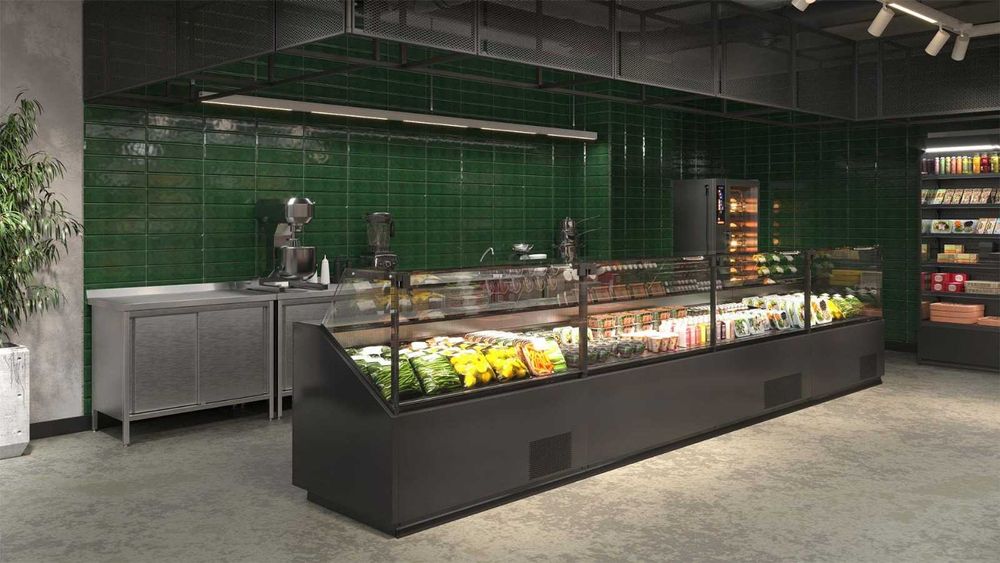 Vitrina orizontala asistata Quadros 194 cm / NOU - Profesional / STOC