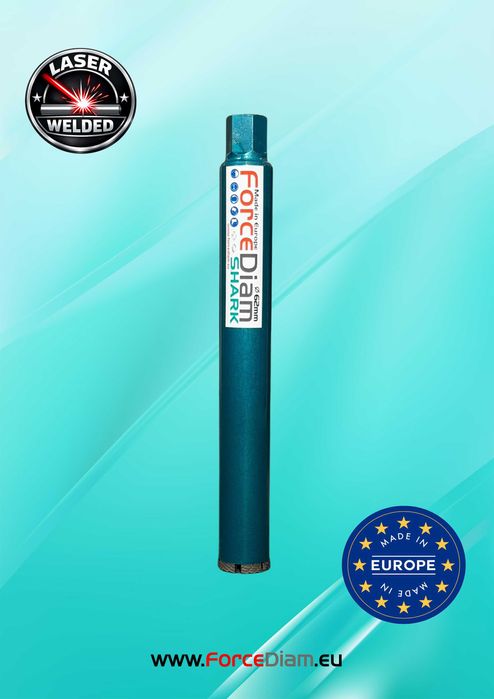 Ø62 Carota Diamantata ForceDiam Shark, Diametru 62mm,L 450mm, 1 1/4″
