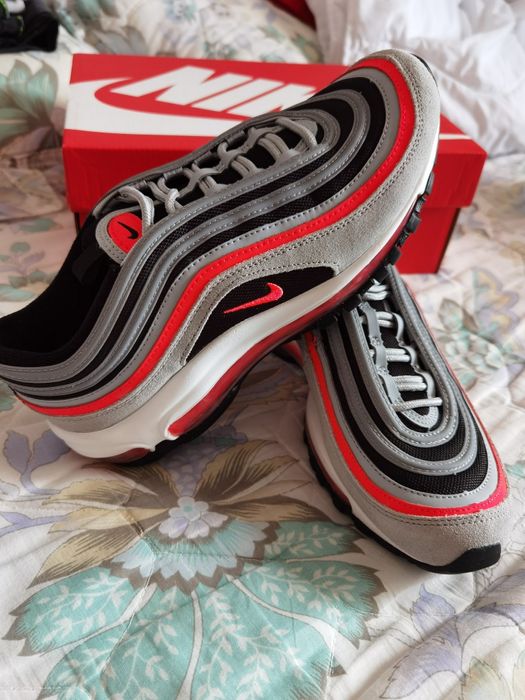 Нови! Nike Air Max 97 / сиво, червено,  черно