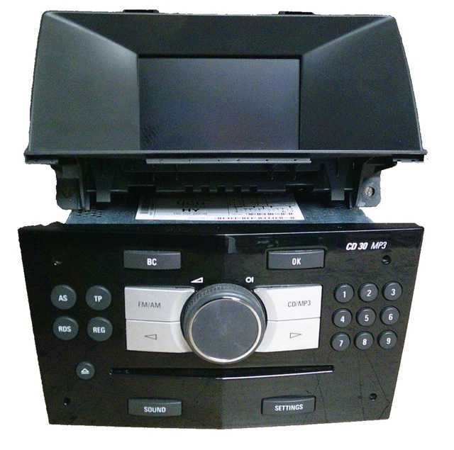 Casetofon + ecran Piano Black - Opel CD30 Mp3